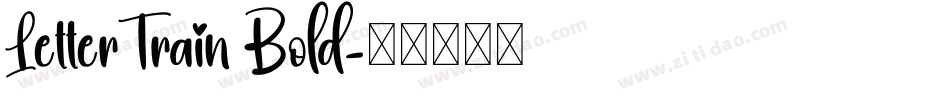 LetterTrain Bold字体转换